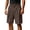 Coffee, variant on JOANKDMI Pleated Capri Pants for Men Smart Casual Chino Bermuda Bottoms Tailored Classic Fit with Front Button Detail Vintage Dressy Summer Bottoms for Golf Beach Party