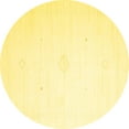 thumbnail image 1 of Ahgly Company Machine Washable Indoor Round Solid Yellow Modern Area Rugs, 8' Round, 1 of 4
