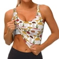 thumbnail image 3 of Fotbe Mushroom Sujetador Deportivo Largo sin Aros para Mujer con Almohadillas y Soporte Medio, Transpirable y Absorbente, Camiseta Tipo Chaleco o Tank Top-X-Large, 3 of 8