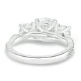 thumbnail image 5 of ESTE ORIGIN 2.00 Ct Round Cut Lab-Grown Diamond Trilogy Engagement Ring – Twisted Pavé Band, Trellis Setting in 18K White Gold for Women, 5 of 7
