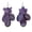 Purple, variant on Sparkling Purple Trio Painted Seashell and Crystal Bead Dangle Earrings