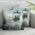 thumbnail image 3 of COMIO Kids Ski Pillow Covers,Winter Ski Outdoor Extreme Sports Throw Pillow Covers Cases for Sofa Couch,Sky Snow Landscape Square Cushion Covers Set for Bedroom Living Room, 3 of 5