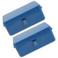 thumbnail image 2 of Caja de herramientas de metal resistente de 2 piezas, portátil, de hierro, con asas de cierre para organizar el coche y el garaje, resistente al agua y duradera., 2 of 7
