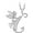 White, variant on 14K White Gold Finish Round Cut White Diamond 925 Sterling Silver Diamond Cute Elf Angele With C Initial Letter Pendant Necklace for Women