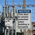 thumbnail image 7 of Occupied Building Unlocked Exit Sign, Industrial Exit Sign 8"x12" UV Resistant for Indoor Outdoor Workplace, 7 of 7