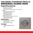 thumbnail image 3 of Resumidero De Rejilla Redonda 4' URREA en Acero Inoxidable, 3 of 7