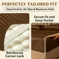 thumbnail image 2 of Amay Satin Silk Fitted Sheet – Twin Size, Chocolate – Deep Pocket 16 Inch, Lightweight Summer Bedding with Sleek Finish for Modern Bedroom, Guest Room, or Dorm, 2 of 5