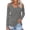 Grey, variant on MEICHEN Spring and Summer Women's Clothing Color Cotton Fashion Solid Color Strapless Long Sleeved T Shirt
