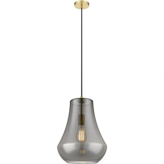 491-1P-SG-G573-12-LED-Innovations Lighting-Fairfield - 1 Light Mini Pendant In Industrial Style-16 Inches Tall and 11.75 Inches Wide Satin Gold Plated