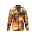 thumbnail image 6 of Neewe Hawaiian Shirt for Men Long Sleeves Tropical Printed Casual Button Down Summer Beach Floral Shirts, 6 of 7
