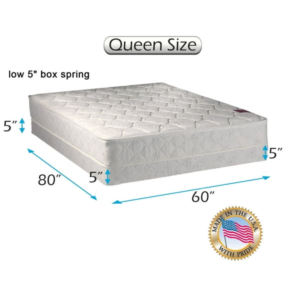 DS USA American Legacy Medium Firm Innerspring (Innercoil) Queen Size (60"x80"x8") Mattress Only - Fully Assembled, Orthopedic, Back Support, Superior Quality and Longlasting by Dream Solutions USA