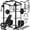 340LBS Black Home gym Package, variant on ALLVIATE Power Cage, 2000LBS Space Saving All-in-One Design, Cable Crossover and Dual Independent Pulley System, Heavy Duty Full Body Workout Cage with Complete Training Attachments for Home Gym
