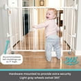 thumbnail image 3 of Toddleroo by North States EasyGlide Wide Baby Gate, 31" Tall, White, 3 of 10