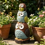 Abble 18 Stacking Owls Sculpture Garden Statue