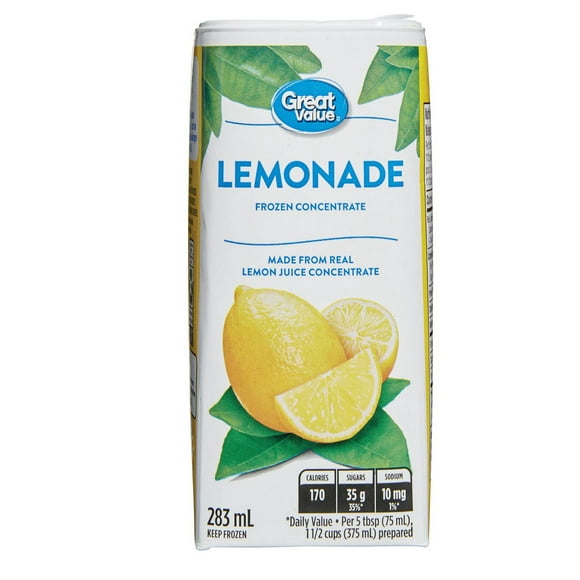 Great Value Lemonade Frozen Concentrate, 283 mL