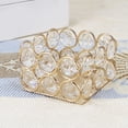 thumbnail image 4 of 2x Gold Crystal TeaLight Candle Holders, Votive Candle Stand for Home Decor Wedding Party Centerpiece Decorative Candlestick Holders - Square, 4 of 8