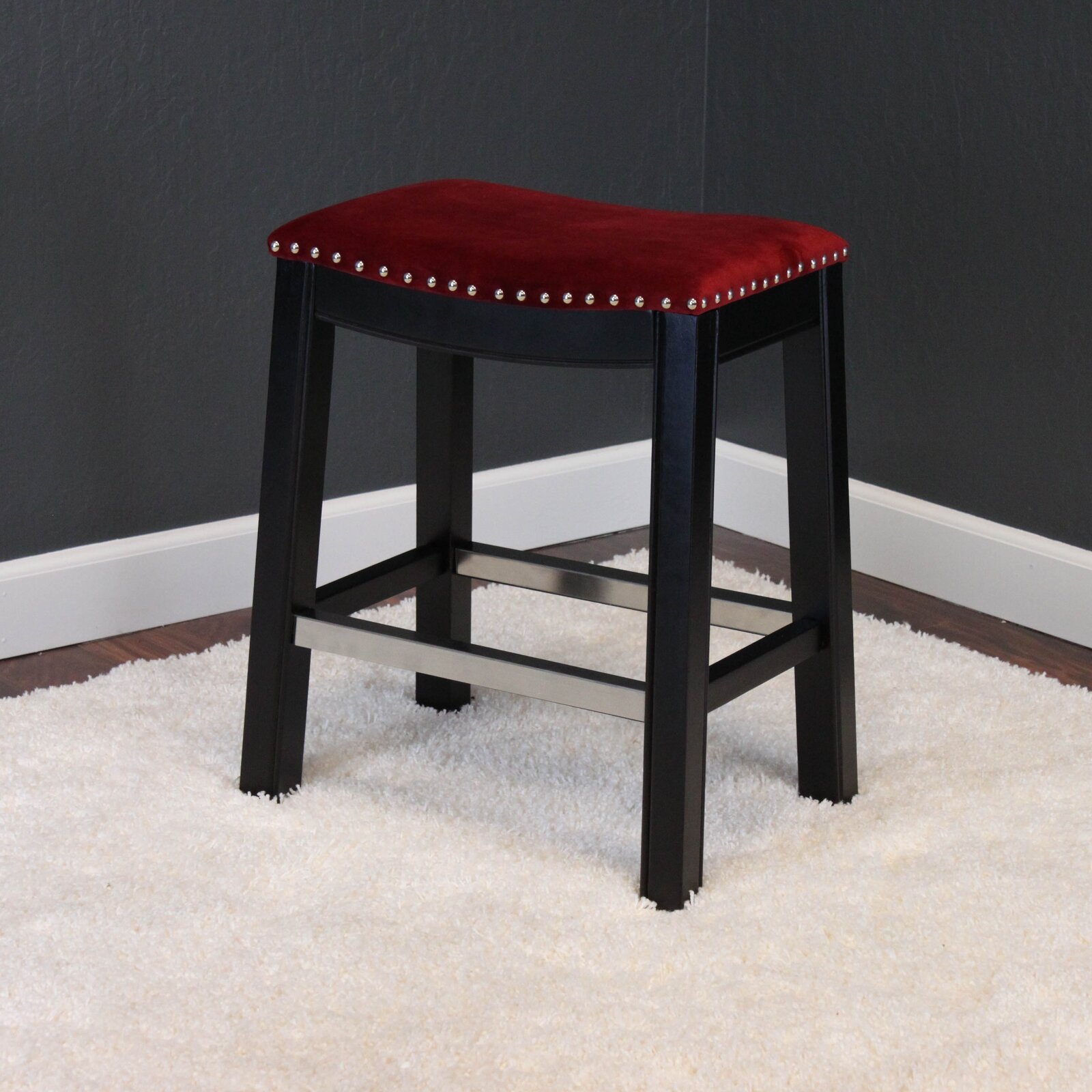 Carbaugh 24" Bar Stool, Frame Material Solid + Manufactured Wood