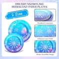 thumbnail image 4 of 96 Pieces Frozen Iridescent Winter Snowflake Birthday Party Supplies Snowflake Tableware Set Disposable Paper Plates Cups Napkins Serve 24 Guests for Christmas Winter Wonderland Decorations, 4 of 7