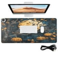 thumbnail image 2 of Wobogo Midnight Owls Heated Mouse Pad Extra-Large Desk Mat With 3 Heating Levels and 3-hour Auto Shut-Off Protection Ideal for Computer Keyboards Home Office Hand-warming Essential 31.5in × 13in, 2 of 9