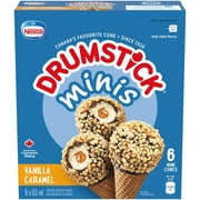 NESTLÉ® DRUMSTICK® Minis Vanille au caramel, emballage de 6, 6 x 63 ml
