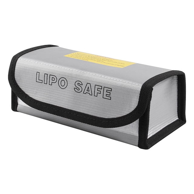 Sac de Sécurité pour Batterie 2/1PCS Sac de Sécurité pour Batterie Lipo Résistant aux Explosions Sac de Charge pour Batterie Lithium avec Grand Espace pour Protection de Batterie Lipo 185x75x60mm
