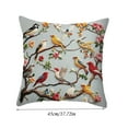 thumbnail image 3 of Virelaxpo Imitation Embroidery Birds and Flowers Print Pillow Case, Ultra Soft 17.7x17.7in Cushion Cover for Sofa and Bedroom Decor, 3 of 6