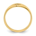 thumbnail image 2 of 14K Yellow Gold Ring Band Themed Polished Cut-out Cross, Size 9, 2 of 5