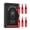 Saturated Red Ink, variant on Inlumino Heart Ink Ballpoint Pen Cartridges – Saturated Red Ink (6 Pack) – Practice Cartridges for Rotary Pen – Water-Based Ink with Bold Color