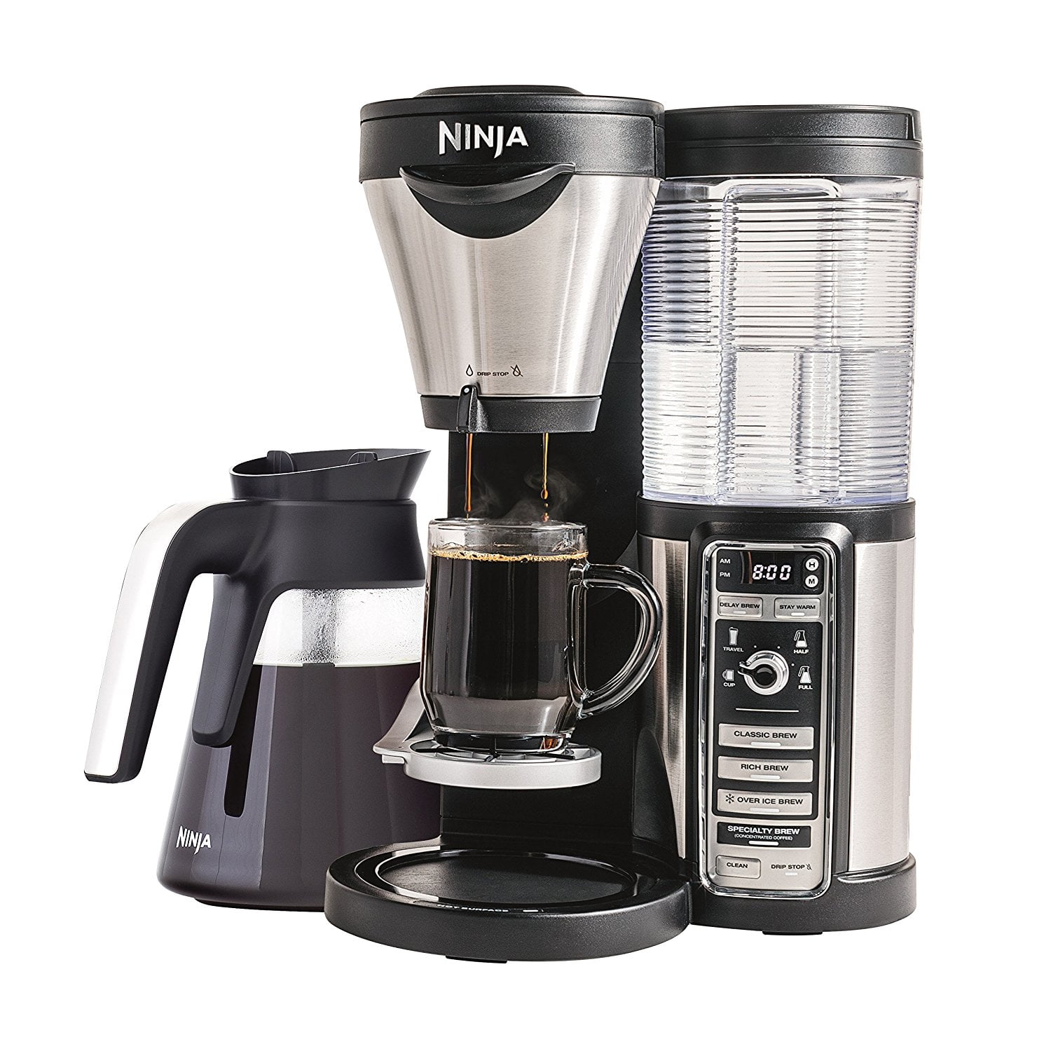 Ninja Coffee Bar Brewer with Glass Carafe and Auto-IQ One Touch  Intelligence CF080Z 