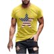 thumbnail image 2 of Tops para hombre, blusas y camisas de cuello redondo y manga corta para hombre, camiseta de cuello redondo y manga corta con estampado de la bandera del Día de la Independencia de Estados Unidos para, 2 of 5