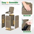thumbnail image 2 of 30 Gallon Trash Can, Resin Outdoor Garbage Can with Lid, Waterproof Hideaway  Waste Bins for Outside Use (2 Pack, Brown), 2 of 7