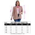thumbnail image 5 of Women Plus Size Casual Lightweight Sweater Open Front Solid 3/4 Sleeve Cardigan, 5 of 5