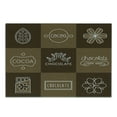 thumbnail image 2 of Chocolate Cutting Board, Cocoa and Chocolate Floral Inside Squares in Brown Shades, Decorative Tempered Glass Cutting and Serving Board, in 3 Sizes, by Ambesonne, 2 of 4