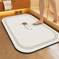 thumbnail image 3 of Alfombra de Baño para El Hogar, Absorbente de Agua, Base Antideslizante, Multiusos, Higiene Doméstica, Secado Rápido, Diatomeas Naturales, 50 X 80 Cm, 3 of 5