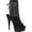 Black/Black Matte Textile, variant on Women's Pleaser Delight 1018RSF Open Toe Bootie