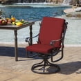 thumbnail image 3 of ARDEN 2-Pack Outdoor Patio Dining Chair Cushion, 20x44, Rain-Proof Seat Pad, Fade-Resistant Outdoor Cushion Ruby Red Leala, 3 of 11