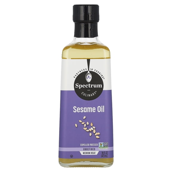 SPECTRUM NATURALS, OIL SESAME UNREFINED, 16 OZ, of (Pack of 1)