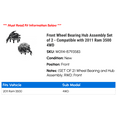 thumbnail image 2 of Front Wheel Bearing Hub Assembly Set of 2 - Compatible with 2011 Ram 3500 4WD, 2 of 2