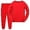 Red*, variant on RUTAYY Boys Pajama Set Long Sleeve Crew Neck Long Pants Solid Color Basic Children Night Suit Purple