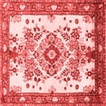 thumbnail image 1 of Ahgly Company Indoor Square Medallion Red Traditional Area Rugs, 3' Square, 1 of 4