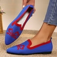 thumbnail image 5 of Xfvqtps Womens Breathable Mesh Flat Shoes Lightweight Casual Slip on Sneakers with Round Toe Non Slip Comfortable Walking Shoes for Women Blue, 5 of 9