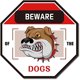 thumbnail image 1 of 1 cartel de hojalata de metal con texto "Cuidado con los perros", señal de advertencia octogonal vintage de hierro, resistente al agua, para el hogar, 1 of 8
