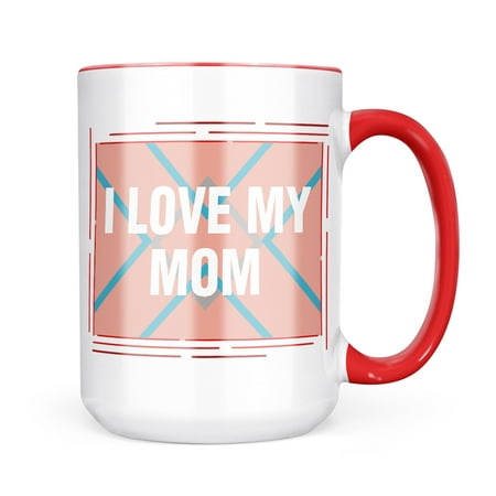 

Christmas Cookie Tin I Love My Mom Mother s Day Bold Coral Design Mug gift for Coffee Tea lovers