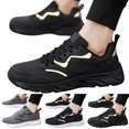thumbnail image 5 of Fsqjgq Mens Running Shoes Simple Fashion Thick Bottom Sneakers for Men Breathable Waterproof Works Loafers Walking Sports Shoes 42, 5 of 9