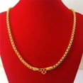 thumbnail image 2 of QQTDFG Cool 24K Yellow Gold Plated 6mm 24" Fashion Box Chains Necklace for Men-default, 2 of 5