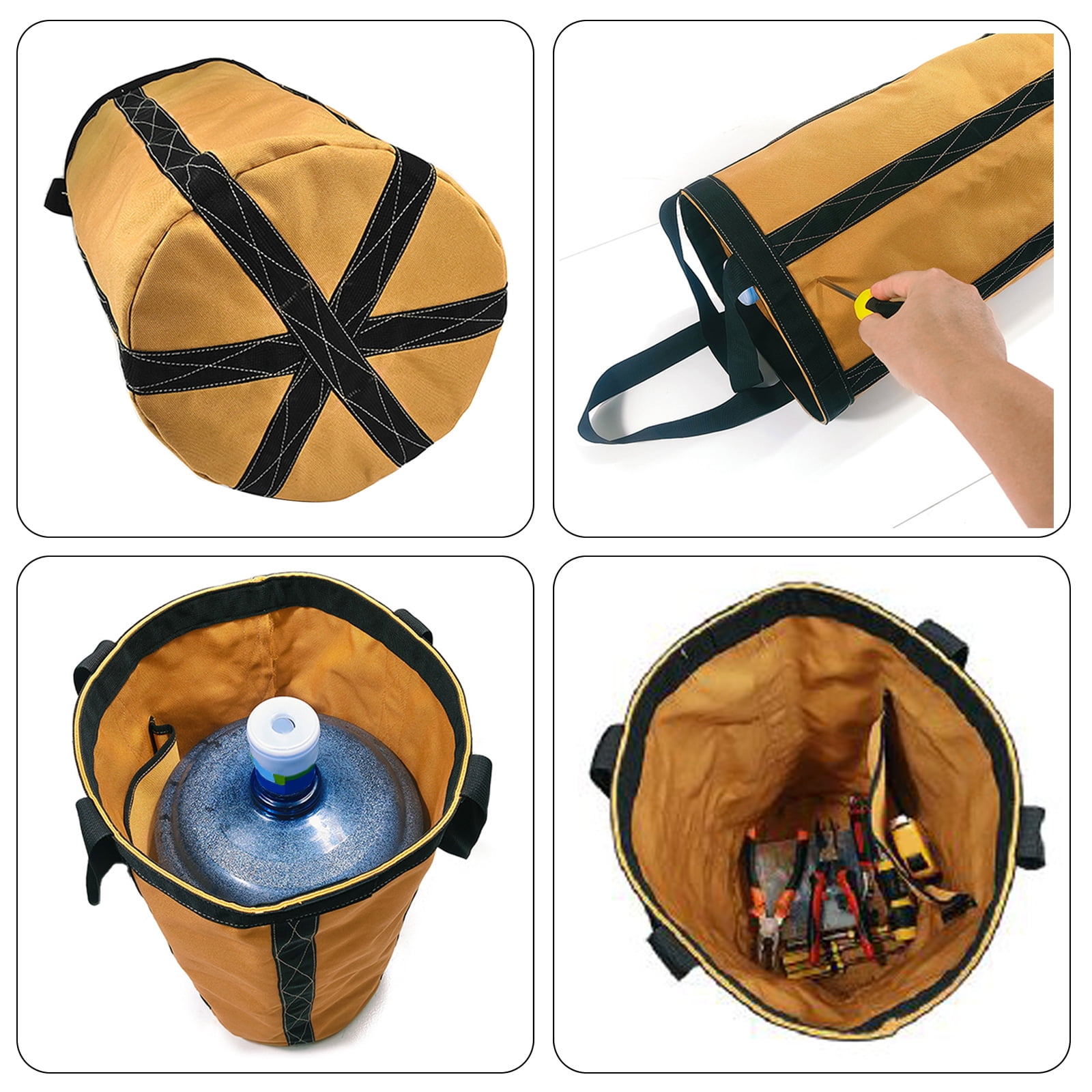 RUISINERY Tool Bag Bucket Linemen Bag Aerials Grunt Bag Utility Sacks Tool Organizers for Welders Ironworkers and Linemen