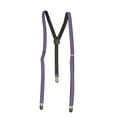 thumbnail image 1 of Checkered 3 Clip Stretchable Suspenders 2 pack- Purple, 1 of 1