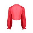 thumbnail image 1 of zdhoor Women's Long Sleeve Shrugs Sheer Chiffon Open Front Bolero Jacket Cardigan Red One Size, 1 of 6