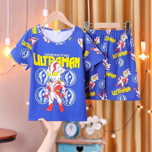 Spiderman Kids Pijamas Tops Pantalón Verano Ropa de dormir de dibujos animados Conjunto Niños Niña Ropa Bebé Pijamas Camiseta de manga corta Minnie Pijama14 125-135cm Gao Jinjia LED