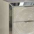 thumbnail image 3 of Pok 28 " Modern 2 Drawer Nightstand Beveled Mirror Trim Champagne, 3 of 5